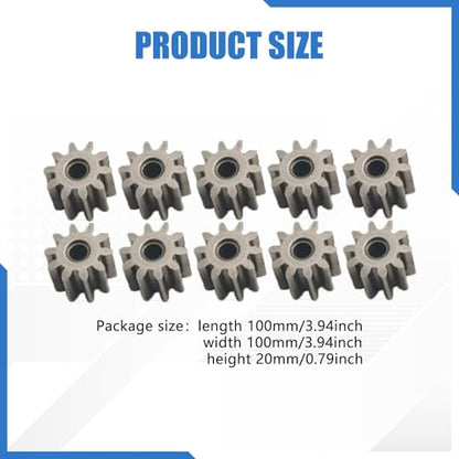 10Pcs RC Motor Pinion Gear Set, Metal 10T Replacement for 1/12 MN99S2 MN78 MN82 MN168 Crawler Truck Upgrade Parts