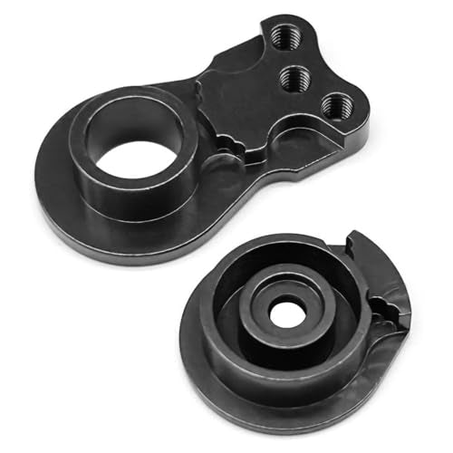 2Packs Aluminum 25T Servo Saver 3 Holes Adjustable Hi-Torque Servo Horn Compatible with 1/8 1/10 RC Car Crawler SCX10 Boat Capra TRX4 TRX6 RC Boat Parts (Black)