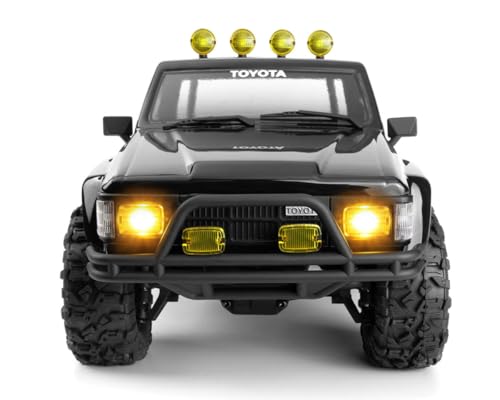 Helidirect HPI Venture18 Brushed 1985 Toyota Hilux SR5 1/18 RTR 4WD w/2.4GHz Radio TX, Battery & Charger - Remote Control Crawler, RC Rock Crawler 1/18 4WD Off-Road for Adults (Black (HPI160800)) - color: Black (Hpi160800)