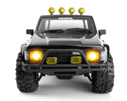 Helidirect HPI Venture18 Brushed 1985 Toyota Hilux SR5 1/18 RTR 4WD w/2.4GHz Radio TX, Battery & Charger - Remote Control Crawler, RC Rock Crawler 1/18 4WD Off-Road for Adults (Black (HPI160800)) - color: Black (Hpi160800)