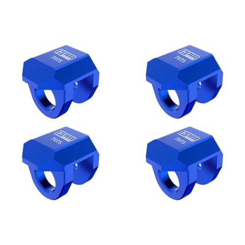 Aluminum 7075 Alloy Front & Rear Shock Cap Protector for Arrma 1:14 Typhon GROM / 1:16 Mojave GROM / 1:18 Granite GROM Small-Scale Monster Truck Upgrades - Blue