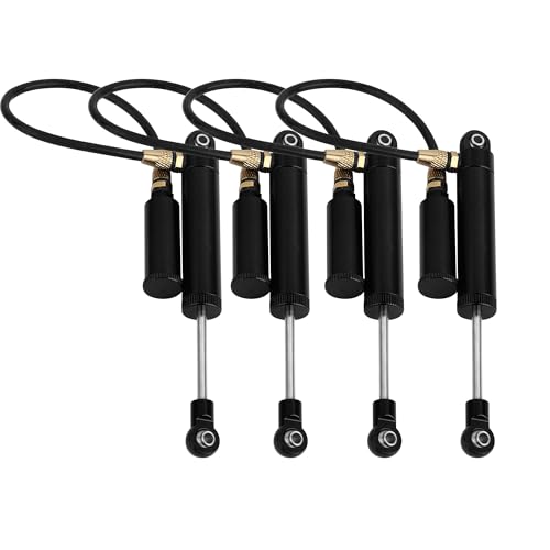 Desert Lizard Piggyback Internal Spring RC Shock Absorber Damper for 1/10 RC Crawler Axial SCX10 90046 AXI231017 D90 TRX4 TRX6 Metal Upgrade,100mm (black) - color: black