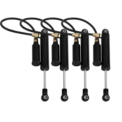 Desert Lizard Piggyback Internal Spring RC Shock Absorber Damper for 1/10 RC Crawler Axial SCX10 90046 AXI231017 D90 TRX4 TRX6 Metal Upgrade,100mm (black) - color: black
