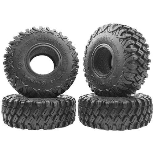 4Pack Vgoohobby 1.9inch Rubber Tires,RC Crawler Tires OD 120mm with Foam Compatible with Axial SCX10 90047 AXI03007 D90 D110 Tamiya CC01 Traxxas TRX-4 1/10 RC Crawler