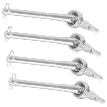 ShareGoo Steel CVD Drive Shaft Dogbone w/Hex Wheel Hubs Hex Adapter Compatible with MJX Hyper Go H14BM 14210 14209 1/14 RC Car (Silver) - color: Silver