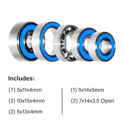 for Axial Capra Currie F9 | Front Axle (14 Pcs Bearings Kit)