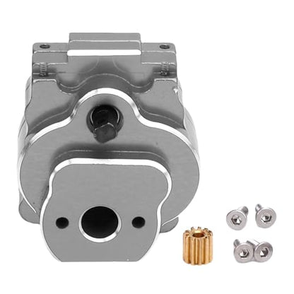 RC Complete Transmission, CNC Aluminum Alloy 24:1 Complete Transmission Smooth Operation for 1/18 RC Crawler Car Upgrade Part (Grey) - color: Grey