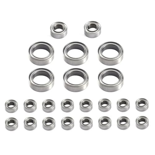 RC Car Upgrade Parts Compatible with FMS for FCX24 1/24 RC Crawler Car Upgrade Parts Spare Replacement Accessories 24Pcs Steel Ball Bearing Set