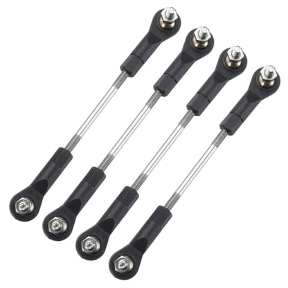 MECCANIXITY 4Pcs Adjustable Turnbuckles Camber Link, 64-74mm Turnbuckle Rod Steering Servo Linkage with M3 Ball Head Rod Ends for RC Car Replace Parts - size: 64-74mm