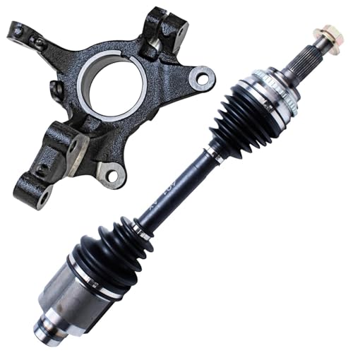 Detroit Axle - FWD Front Right Steering Knuckle CV Axle Assembly | Replacement for 2007-2014 Ford Edge, 2007-2015 Lincoln MKX - 2pc Set - size: 2UX47887/Pair