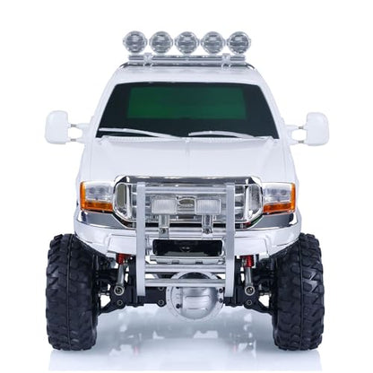 HG US in Stock 1/10 RC Pickup Truck P410 4 * 4 Rally Car Racing Crawler 2.4G Radio Motor ESC - color: White