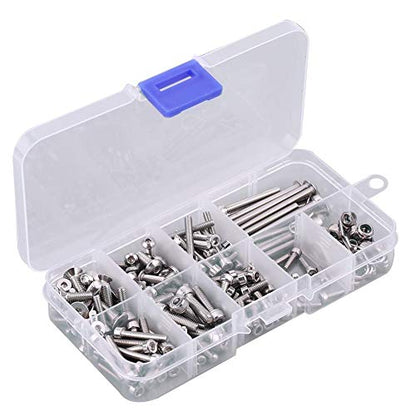 RC Screw Kit, Durable Stainless Steel Rust-Resistant, Screw Set with Box for Off-Road RC Trucks, Hobbyists, Maintenance and Repair