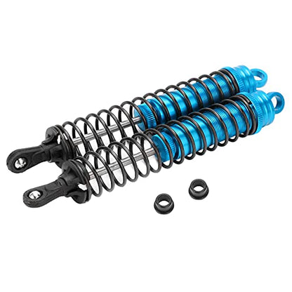 Drfeify 2PCS 144mm Oil Filled Shock Absorbers for 1/8 RC Car, Aluminum Alloy Adjustable Damper Set Fit for HSP, HPI, Axial SCX10 RC Crawler and Off Road Truck (Blue) - color: Blue