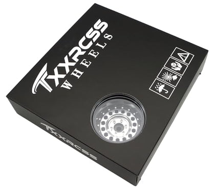RC 1.9 Inch Beadlock Wheels Negative Offsets 10mm Rims Hex 12mm Aluminum Wheel for TRX4 TRX6 SCX10 Gen8 1/10 RC Crawler Remote Control Car Upgrades Accessories 4pcs (Silver Black) YK1906 - color: Silver Black