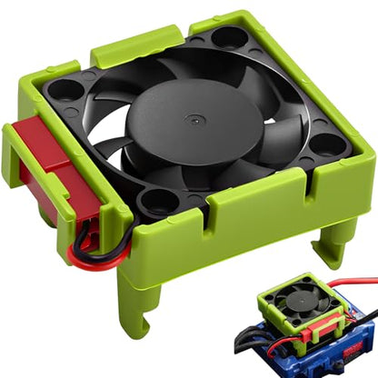 VXL-3s ESC Heat Sink Cooling Fan 28000RPM ESC Fan Heatsink for 1/8 1/10 RC Car Truck, Compatible with Traxxas Bandit/Slash/Stampede/Rustler 2WD/4X4 VXL-3s, Replace for #3340 Velineon(Green) - style: Green