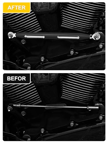 Motorcycle Shift Linkage Compatible for Harley Davidson Street Glide Road Glide Road King Dyna Fatboy Softail Electra Glide 1986-2024, Black, AIL021BLK - color: Black