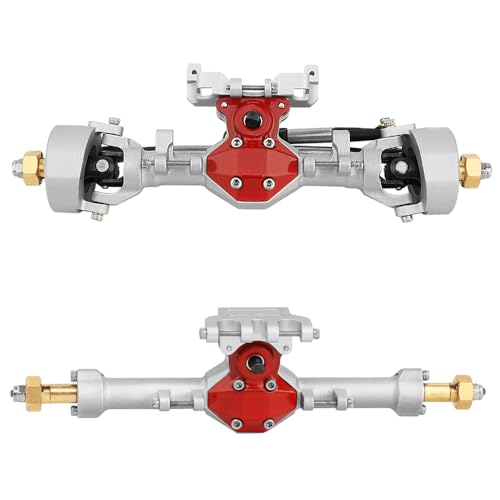 Diamond Shape SCX24 Aluminum Axle Upgrades for Axial SCX24 Deadbolt C10 JLU Gladiator Bronco 1/24 RC Crawler (Silver) - color: Silver