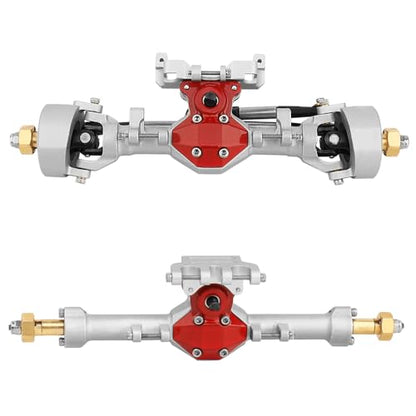 Diamond Shape SCX24 Aluminum Axle Upgrades for Axial SCX24 Deadbolt C10 JLU Gladiator Bronco 1/24 RC Crawler (Silver) - color: Silver