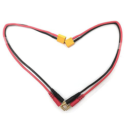 XT60 Cables- 2pcs XT60 Connector Plug to 4mm Banana Plugs Battery Charge Lead Adapter Cable 14awg 30cm