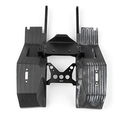 KYX Racing Aluminum Cross Member Bracket Fixed Seat Brace Battery Tray Mount for 1/10 RC Crawler Car Axial SCX10 III AXI03007 SCX10.3 (Black)