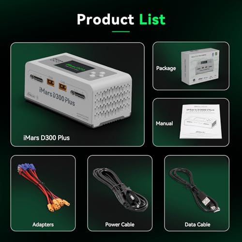 Gens ace Imars D300 Plus Blue-Tooth and G-Tech Series 16A AC 300W DC 700W Charger（White）