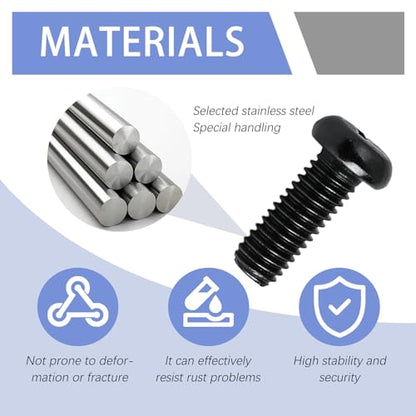 8PCS M6-1.0 x 16mm Car License Plate Screws,Stainless Steel Cars License Plate Bolts Screws as Replacement Parts,Pan Head Cars Licence Plates Screw Set Car Accessories (M6-1.0 * 16mm) - color: M6-1.0*16mm