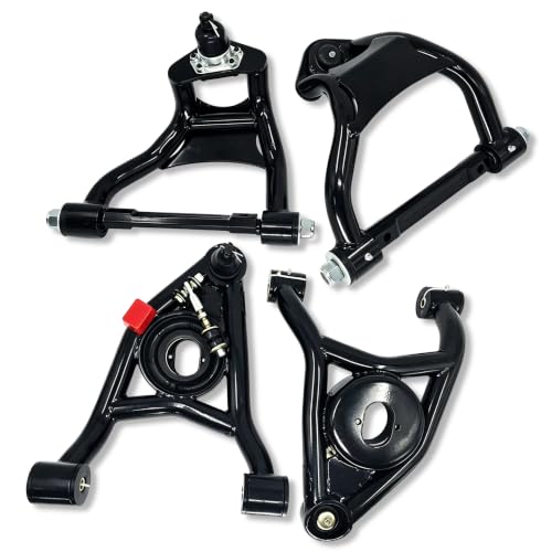 ‎Psrorkeu Front Upper & Lower Tubular Control Arm 4-Piece Kit, Compatible with 1968-1972 GM A-Body Chevelle, El Camino, Monte Carlo, GTO, Cutlass, Skylark, Heavy Duty DOM Steel Suspension Upgrade - size: 68-72 GM A-Body