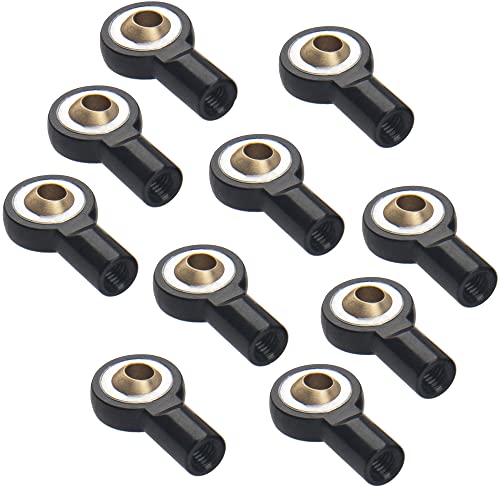 10Pcs ShareGoo M3 Tie Rod End Ball Head Holder Link 3mm Thread Ball Joint Compatible with Redcat HSP Traxxas Axial 1/10 RC Car Truck Boat DIY Robot Airplane,L18mm