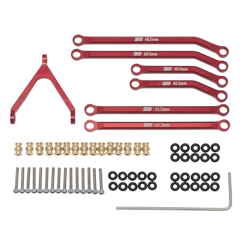 DKKY CNC Aluminum High Clearance for 1/24 RC Crawler LWB 133.5mm Axial SCX24 AXI90081 Deadbolt AXI00004 B17 Upgrades (Red) - color: Red