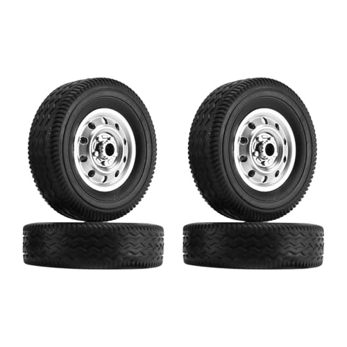 Compatible with WPL D12 1/10 RC Truck Car DIY Upgrade Spare Parts Accessories 4Pcs Wheel Tire Tyre RC Assortment