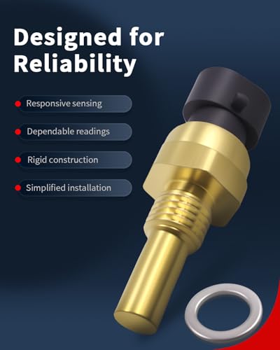 VEHICODE Engine Coolant Temperature Sensor Fit for Chevrolet, w/Connector | ECT Water Temp Sensor Compatible with Chevy Silverado Suburban Equinox Tahoe Malibu Camaro Corvette, GMC Sierra Yukon Terrain