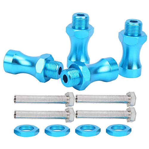 RC Extension Wheel 12Pcs 1/10 to 1/8 RC Model Car Part Aluminum Alloy 12mm to 17mm Wheel Hub Adapter Coupling Kneepad Model Car Accessories(Blue¡ê?