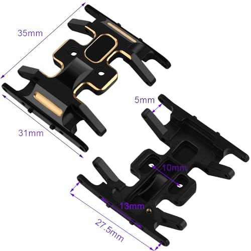Brass Skid Plate Counterweight Center Gearbox Mount for 1/24 RC Crawler Car Axial SCX24 Gladiator Bronco C10 JLU Deadbolt Upgrades Parts,12g