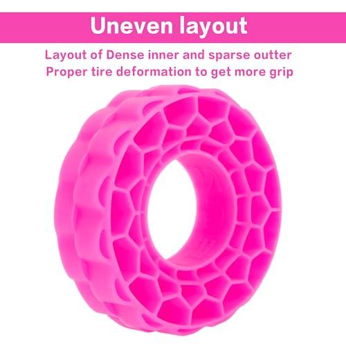 MEUS RACING Super Soft Silicone Rubber Inserts for 62-66mm 1.0" Tires(Rose Red) - color: Super soft