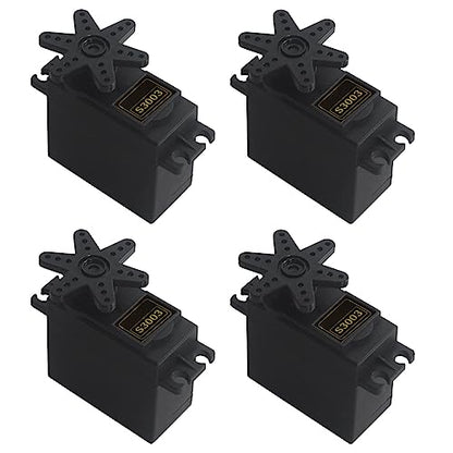 RGBZONE 4PCS S3003 Servo Motor Standard RC Servo High Speed for Smart Car Robot Boat RC Helicopter - size: S3003