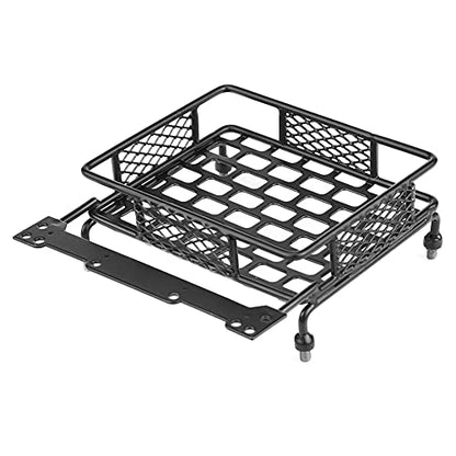 VGEBY RC Roof Rack, Black Steel Luggage Tray Roof Rack for 1/10 RC Crawler Car, Universal Fit, Compatible with CC01 / CR01 / D90 / SCX10, Lightweight and Solid