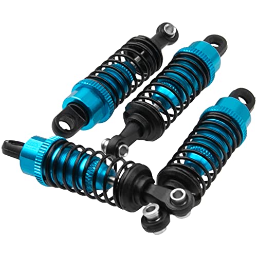 4Pack ShareGoo RC Shocks Absorber Damper 55mm Compatible with WLtoys A949 A959 A969 A979 K929 1/18 RC Car Upgrade Part (Blue) - color: Blue
