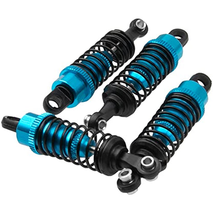 4Pack ShareGoo RC Shocks Absorber Damper 55mm Compatible with WLtoys A949 A959 A969 A979 K929 1/18 RC Car Upgrade Part (Blue) - color: Blue
