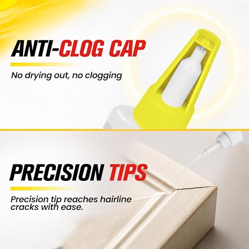 Thick Super Glue Gap Filling CA Glue for Wood Furniture Shoes Ceramic Plastic Glass Leather Metal Model, All Purpose Superglue for Woodworking, Crafts and Repairs, Clear Instant Cyanoacrylate Adhesive - size: 1oz, style: Thick