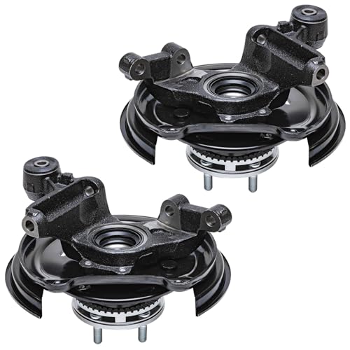 Detroit Axle - Rear Steering Knuckles & Hub Bearings Shock Absorbers | Replacement for 2003 2004 2005 Subaru Forester - 4pc Set - size: 4AU48644/Kit