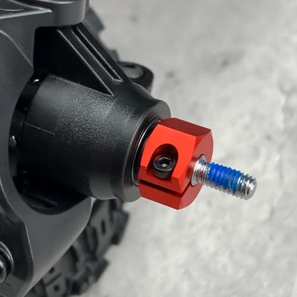 Wheel Hex Hub 12mm for Tra-xxas 1:16 Mini Maxx 4WD XRT VXL-3S Monster | Truck Upgrades Red Aluminum 7075 Alloy Adapters - color: Red