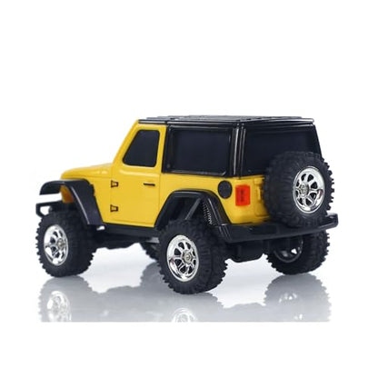 US in Stock, 2.4G 1/36 Remote Control Rock Crawler 3601 RC Off Road Car 4×4 RTR Model Vehicle Light Lipo Battery Radio Mini Toy Hobby Grade Model for Christmas Birthday Gift - color: 3601-yellow