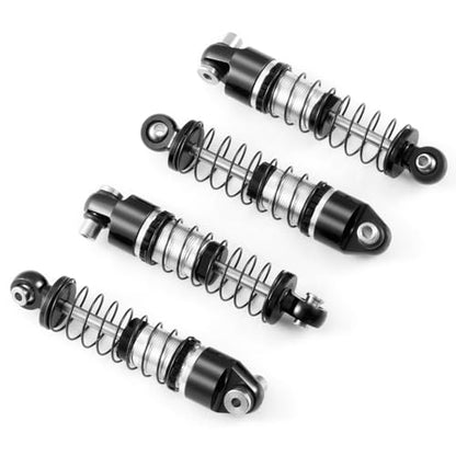 RCLIONS SCX24 Oil Shocks 36mm Extended Aluminum Shock Absorber for AXIAL SCX24 1/24th RC Crawler Car Upgrade Parts (Black) - color: Black