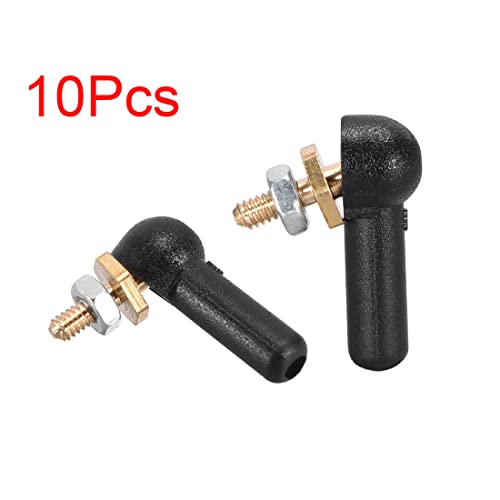 10 PCS 3mm/M3 Linkage End Tie Rod End Metal Ball Head Black for RC Boat Airplane Robot