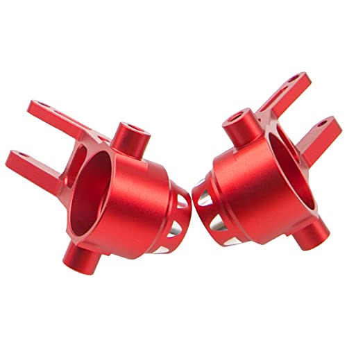 Metal Steering Knuckles Carrier Steering Block Upgrades Parts Compatible with Arrma 1/8 Infraction 4X4 MEGA/Vendetta 4X4 3S BLX RC Car (Red)