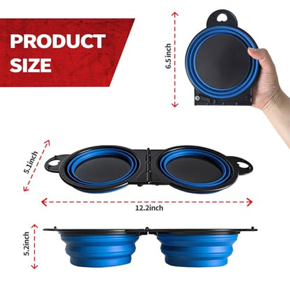Magnetic Trays, Magnetic Bowl for Screws, Magnetic Tool Tray (blue2.0) | Collapsible Magnetic Tool Tray, Integrated 5.1" Round Dual Silicone Bowls, Upgraded Version, Bonus Hook for On-the-Go Carry - style: blue2.0