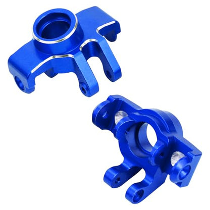 Aluminum Front Steering Block Knuckles & C-Hubs Caster Blocks & Rear Hubs Hops Up for ARRMA 1/18 Granite GROM,1/14 Typhon GROM Upgrades Parts (Blue) - color: Blue