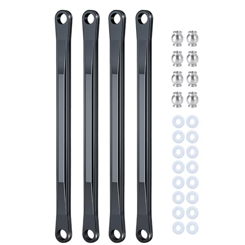 8pcs Aluminum Alloy Chassis Linkage Rod Set Upper & Lower Suspension Links for 1/8 LOSI LMT RC Crawler Car Pull Rod Link Linkage Tie Rod Kit Upgrade Parts Accessories