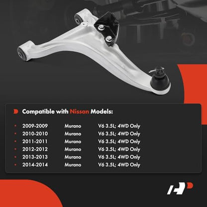 A-Premium Rear Left Upper Control Arm, with Ball Joint & Bushing | Compatible with Nissan Murano 2009-2014 - style: Rear Driver Side