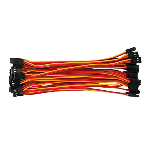 20pcs 5.90inch 22awg 60 Cores Male to Male Lead Plug Servo Extension Wire Cable Line for RC Model Aircraft Stranded Futaba JR